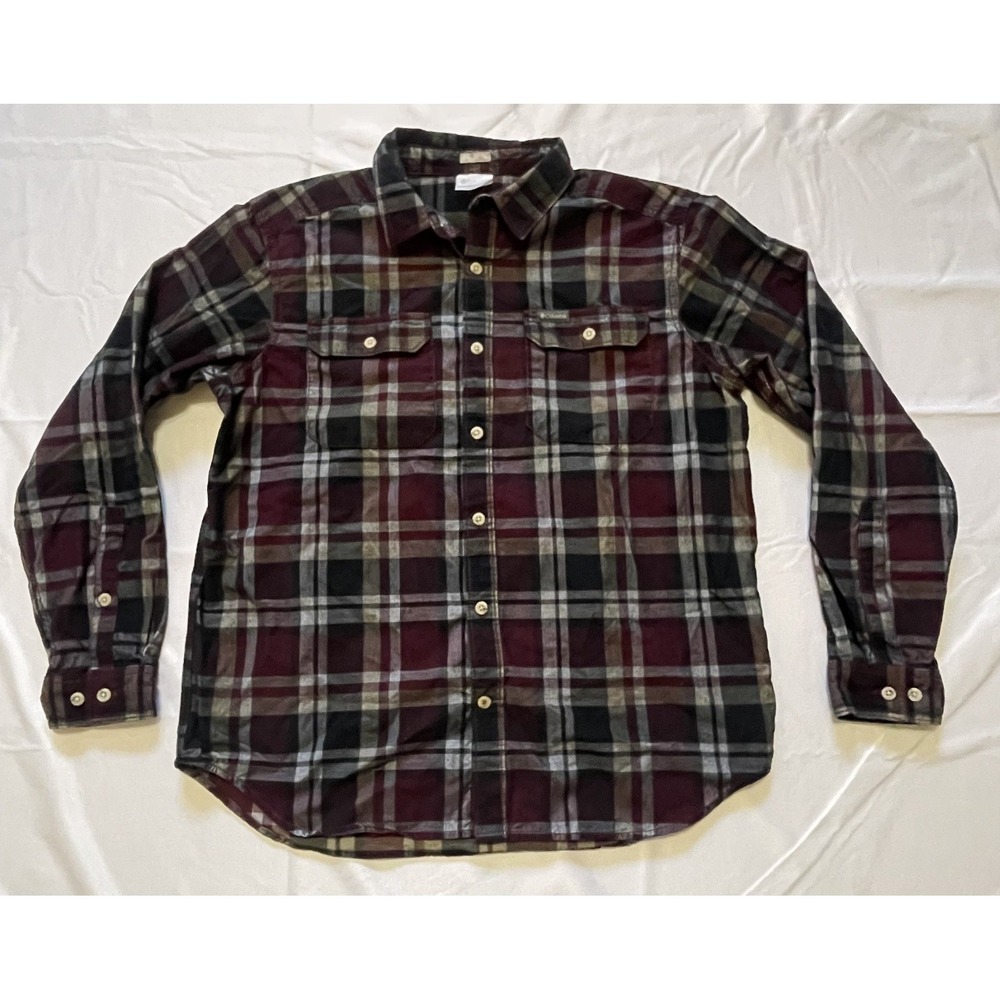 COLUMBIA REGULAR FIT MENS LONG SLEEVE FLANNEL PLAID LARGE
